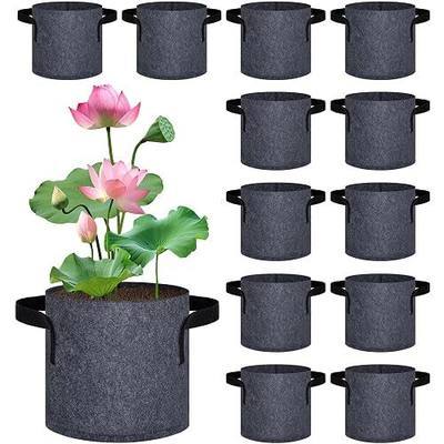 DECOHS 12 Pack Aquatic Plant Pots for Pond, Reusable Fabric Aquatic Plant Pots, Breathable Pond Plant Basket Grow Bags with Handles for Aquatic Plants, Bog Plant, Water Lily, Lotus, Flower (1 Gallon)