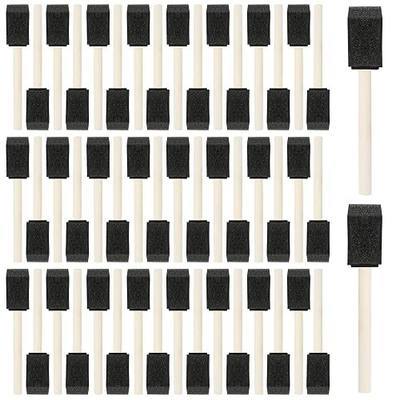 50Pcs Foam Paint Brushes, 1” Sponge Paint Brushes with Wood Handles, Foam Brushes for Painting Staining, Varnish, Touch Up