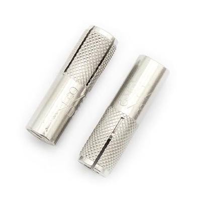 15pcs Drop in Anchors, (3/8''-16) Knurled Drop-in-Anchor for Solid Concrete, Internal Forced Expansion Screw Bolts, 304 Stainless Steel(Silver)