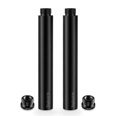 6 Inch Mic Stand Extension Tubes KE26XL, 5/8-27 Male to Female, 2 Pack | Dual Long Reach Risers, Boom Arm Extenders, XLR Cable Clearance, Overhead Recording Podcasting Streaming Setup