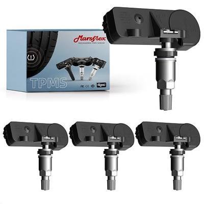 Marsflex TPMS Sensors Fit for GM Chevy Silverado Equinox Cadillac 2002-2021 | 315MHz 4pcs Upgraded Pre‑programmed Tire Pressure Monitoring System Fit For GMC Buick Saturn Pontiac OE 13598772 13516164
