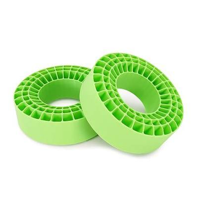 INJORA 2PCS Silicone Rubber Insert Foam for 132-134mm (5.25" OD) 2.2" Tires(Green)
