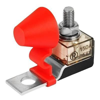 MRBF Terminal Fuse Block 150Amp, Compact Marine Rated Battery Fuse Holder | IP66 Waterproof Protective Cap for M8 Single Stud 5/16", 58V DC Maximum, Fuse for Marine Boat, RV Camper, Truck and Vehicles