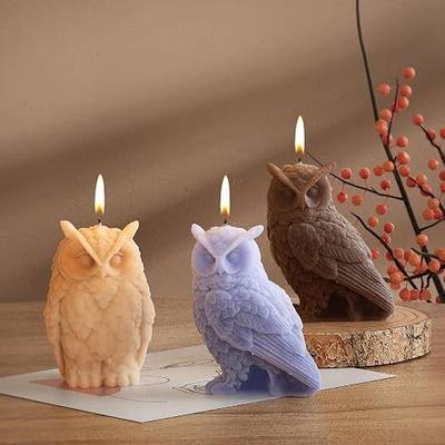 Animal & Owl Resin & Silicone Candle Mold Set - 3D Animal Mold for Home Decor & Candle Making