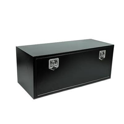 48 Inch Underbody Truck Tool Box Heavy Duty Steel Plated Storage Box with T-Handle Lock Waterproof Smooth Surface 48"x 18"x 18" for Pickup Truck Bed RV Trailer Black