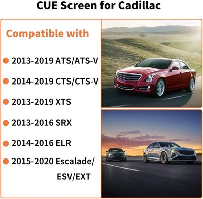 CUE Touch Screen Replacement for 2013-2020 Cadillac ATS CTS ESCALADE SRX XTS ELR CUE Infotainment Screen Digitizer with Tool Kit