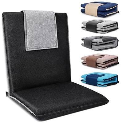Adjustable Floor Chair with Back Support Foldable Meditation Seat, Black | 14-Position Adjust, 330lbs Weight Capacity, Washable Cover, Sturdy Bearings, Ground Seat for Adults, Portable for Meditation