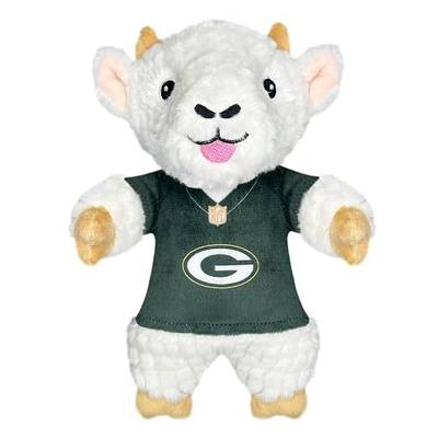 Pets First NFL Green Bay Packers Goat Plush Toy for Dogs and Cats with Squeaker, Wearing a Team Jersey! Fun & Sporty Goat Shaped Dog Chew Toy, Interactive Pet Toy