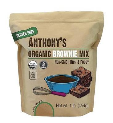 Anthony's Organic Brownie Mix,1 lb, Gluten Free, Dairy Free, Non GMO, Rich & Fudgy