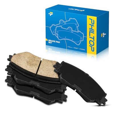 PHILTOP Front Ceramic Disc Brake Pads Set Compatible with Toyota 2007-2023 Camry/2006-2018 RAV4/2008-2018 Avalon/2009-2013 Matrix, Lexus 2007-2018 ES350/2013-2018 ES300h, 4 Pcs