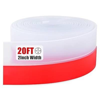 Draft Seal Tape for Doors and Windows 2 in x 20 Ft Silicone Weather Stripping Extra Thick 2mm Door Seal Strip with Strong Adhesive Draft Insulation Stopper Side Seal - Clear
