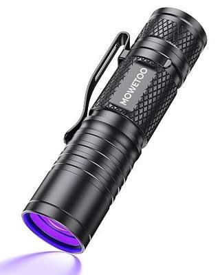 MOWETOO Black Light Flashlight,395nm Mini Zoomable UV Light | Portable But Powerful,Ultraviolet Flashlights for Pet Urine Detection, Home, Scorpions, Resin Curing, Leak, Fluorescent