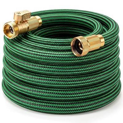 NON-EXPANDABLE Garden Hose 25 ft, Heavy Duty Flexible Water Hose, Kink Resistant Lightweight Hybrid Hose with Durable Fabric Skin, Leakproof Hose Male to Female Fittings