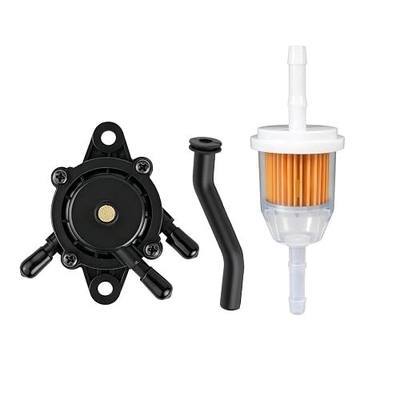 808656 Fuel Pump for Brig & Straton Lawn Mower Tractor with Fuel Filter | Gas Vacuum, for Hon&da Yamaha, 491922 691034 692313 808492, John Dere, Kohler 17HP-25 HP Small Engine