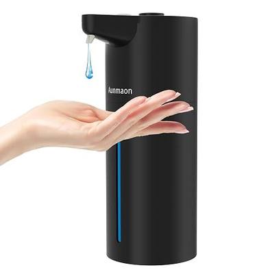 Aunmaon Automatic Soap Dispenser Touchless,15-Level,Kitchen Bath Black | Hands-Free,15-Level Dial Control,Thick & Thin Soap Compatible,Long Battery Life,Easy for Toddlers,Wall Mountable