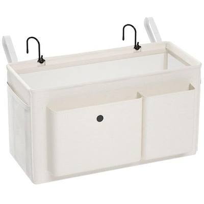 Bedside Caddy Bedside Storage Hanging Organizer for Bunk Dorm Bed Rail | Bed Caddy with Hooks, Top Bunks and Dorm Essentials for Water, Tissues, Tablets, Books, Phones, Remotes and Other Necessories