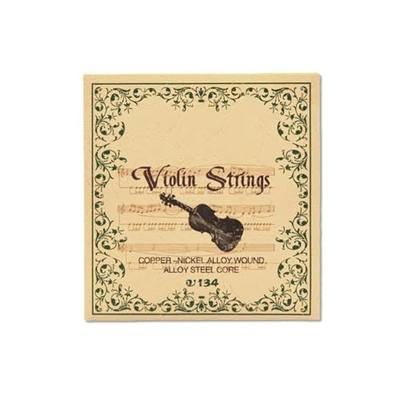 1-Set Violin Strings Nickel Steel G-D-A-E Ball End for 4/4 to 1/4 | medium tension winding, student and beginner practice, fiddle compatible, responsive playability, durable alloy wound