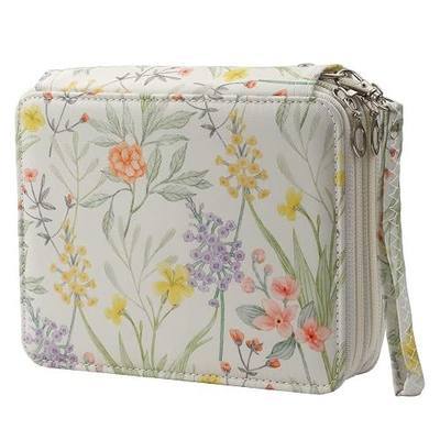 Colored Pencil Case - 72 Slots Pencil Holder with Zipper Closure Twill Fabric Large Capacity Pencil Case for Watercolor Pens or Markers, Pencil Organizer for Artist