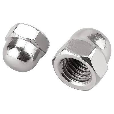 #10-32 Acorn Hex Cap Nuts (50 pcs), 304 Stainless Steel 18/8, Coarse Thread, Bright Finish, Acorn Dome Head Cap Nuts, Fayeploo