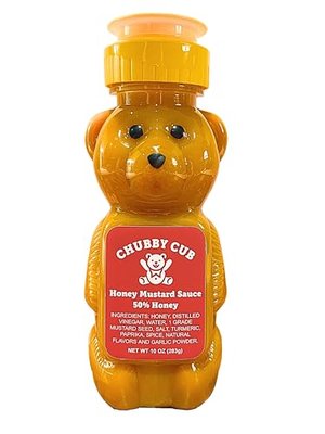 Chubby Cub, Honey Mustard Sauce - 50% Honey, 10oz, Premium Gourmet Condiment
