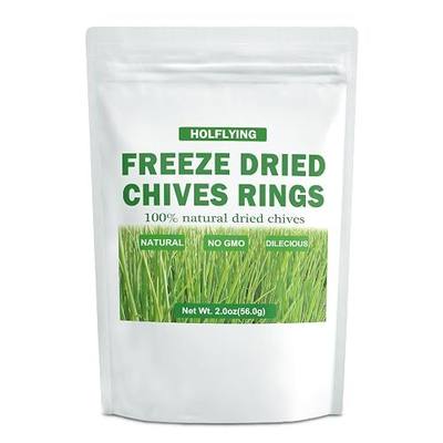 Freeze Dried Chives Rings Chopped- 2.0oz, All-Natural Culinary Spices for Cooking, Seasoning, Garnishing, Soups, Salads, and Baking, No Additives, No Gmo