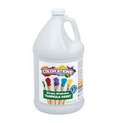 Colorations Paraben-Free Washable, Vibrant White Tempera Paint, 1 Gallon | Non-Toxic and Made in the USA