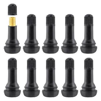 Quacc 10 PCS TR413 Rubber Snap-in Tire Valve Stems Sturdy Replacement Tyre Valves Stems for 0.453" Tubeless Rim Holes on Cars, Go-Karts, Trucks, Lawn mowers, Trailers