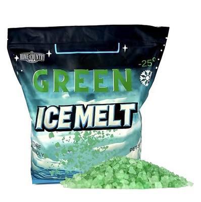 Ice and Snow Melt 8 lb Bag CMA Blended Magnesium Chloride Ice Melter Effective Snow and Ice Removal Effective Below Zero Degrees (Green)