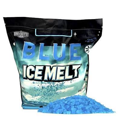 Ice and Snow Melt 8 lb Bag CMA Blended Magnesium Chloride Ice Melter Effective Snow and Ice Removal Effective Below Zero Degrees (Blue)