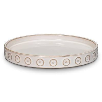 Eightpot Plant Tray for Pots - Ceramic Plant Saucer for Indoors Outdoors 7.5 Inch Plant Water Catcher Tray Plant Drainage Dray Decorative Flower Pot Saucer Plant Plates to Catch Water, Cream White