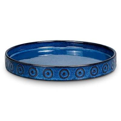 Eightpot Plant Water Catcher Tray - Ceramic Plant Saucer for Outdoors 7.5 Inch Plant Pot Saucer Plant Drip Tray for Potted Plants Drainage Decorative Round Flower Pot Saucer Blue