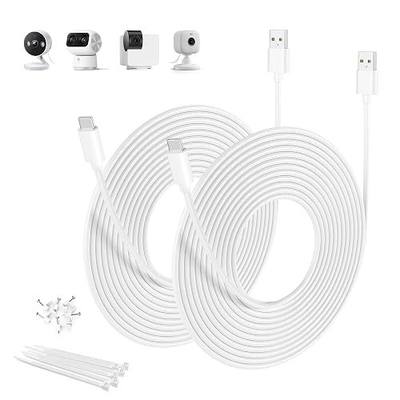 Basesailor USB A to USB C Charger Cable 10FT/2Pack,Long USBC Charging Cable | Type C Extension Power Cord 2.0 for Eufy SoloCam C210/S340/S220,Indoor Cam S350/C220,TP-Link Tapo 2k C120 Security Camera