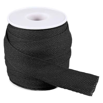 PATIKIL 19mm x 33feet Flat Drawstring Cord Drawstring Replacement Soft Drawstring Cotton Draw Cord Sweatpants Sports Sweatshirts Hoodie Draw Cord Replacement, Black