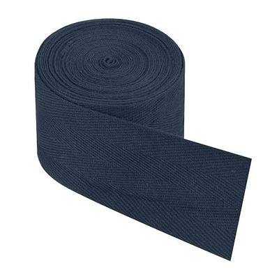 PATIKIL Cotton Twill Tape 2 Inch 5 Yards Cotton Ribbon Bias Binding Tape Herringbone Webbing Trim for Sewing Gift Wrapping Craft DIY Navy Blue