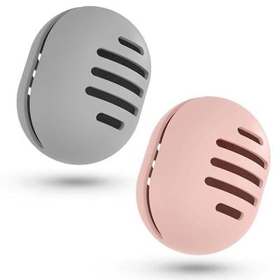 Fauxomor 2 Pcs Makeup Sponge Holder,Double-Sided Breathable Silicone Beauty Make Up Blender Case for Travel or Daily,Shatterproof Make-up Travel Case Quick Drying Easy to Carry,Grey+Pink