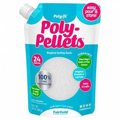 Fairfield Poly-Fil Poly-Pellets, Premium Polyester Weighted Stuffing Beads, Stuffing for Stuffed Animals, Toys, Bean Bags, Weighted Blankets, and More, 24-Ounce Bag