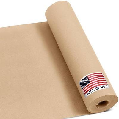 12" x 1200" (100 ft) Natural Kraft Paper Roll | USA Made Non-Toxic, Odorless, 100% Recyclable Brown Wrapping Paper for Shipping, Packaging, Crafting & Gift Wrapping