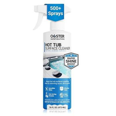 Bio Ouster Hot Tub Surface Cleaner - Hot Tub Cleaner for Inside Surface & Shell - For Standard and Inflatable Spas - Removes Dirt and Grime for a Sparkling Shine - Made in USA (16oz)