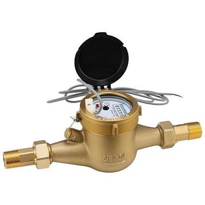 MEASUREMAN 3/4" Pulsed Multi-Jet Gallon Water Meter Fully Brass Body High Accuracy Cold Water Flow Industrial Applications