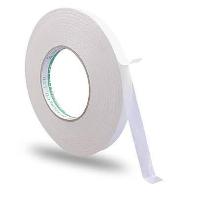 WENSSKKU Double Sided Sticky Fabric Tape,1/2 Inch x 200 Feet Double Sided Hem Tape No Sew No Iron,Thin,Clear and Removable Fabric Tape for Hemming