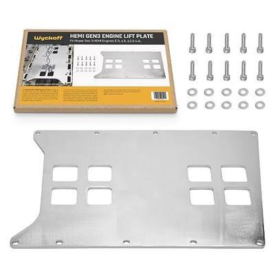 Wyckoff Engine Lift Plate,Gen 3 Hemi Engine Removal Tool 5.7 6.1 6.2 6.4 V8 | Heavy-Duty Hoist Stand & Lift Plate Kit for Dodge,Jeep,RAM HEMI Engine Swaps or Maintenance, Low Clearance Design