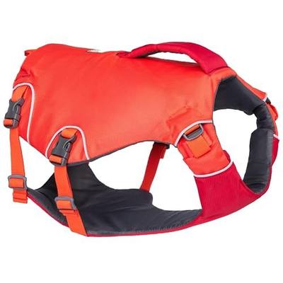 Ruffwear, Confluence Life Jacket for Dogs, Comfortable and Adjustable Dog Life Vest with Reinforced Handles, Leash Connection, and Reflective Accents, Tangelo Orange, Medium