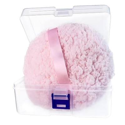 Soft Powder Puff, 6” X 3” Body Powder Puff, Oversize Dust Puffs for Women | Soft and Comfortable Body Powder Puff and Container (pink)