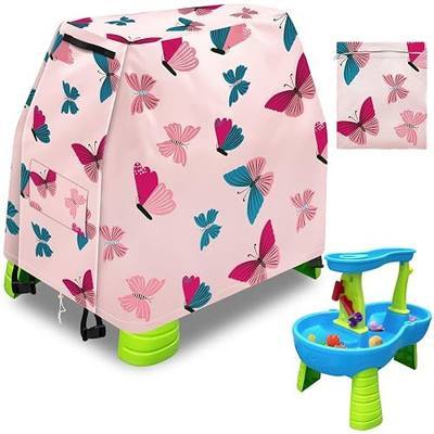 Infowush Kids Water Table Cover for Step 2 Rain Showers Water Table, Pink | Outdoor Play Toys Cover for Water Table for Toddlers 1-3, Waterproof Dust Proof Anti-UV, Water Table Accessories-Cover only