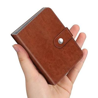 Fintie Mini Photos Album Book for 2x3 Inch Films - 52 Pockets Small Albums for Fujifilm Instax Mini Instant Camera/Polaroid Hi-Print Pictures, Kpop Photocard Holder Binder (Vintage Brown)