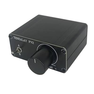 HiFi RCA Audio Switch A/B Selector, Passive Preamplifier Stereo Audio preamp Volume Adjust with ALPS RK27