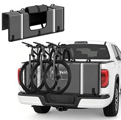 Tailgate Pad for Mountain Bike, Fits Pickup Trucks | 51" Tailgate Protection Pad with Tool Pockets Backup Camera Access Flap Holds Up to 5 Bikes for Mid-Size Trucks