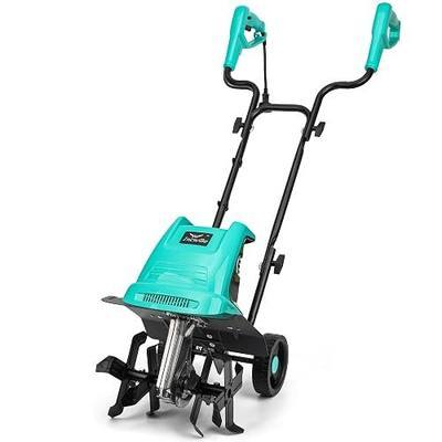 12'' 13.5AMP Corded Electric Garden Roto Tiller Cultivator Powerful | Electric front tine tiller lightweight, Metal baffle, Overload protected, Tills hard clay soil smooth, Easy (dis)assemble