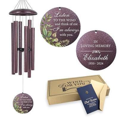 ASTARIN Personalized Memorial Wind Chime for Loss of Loved One 30/36/42 inch, Sympathy Deep Tone Wind Chimes for Mom Dad/Mother Father, Remembrance Gifts for Grief Condolence Funeral