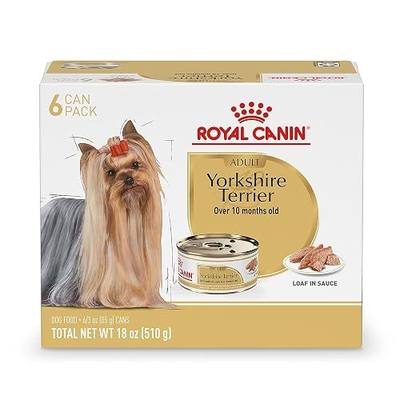 Royal Canin Breed Health Nutrition Yorkshire Terrier Adult Loaf in Sauce Dog Food, 3 oz (Pack of 6)